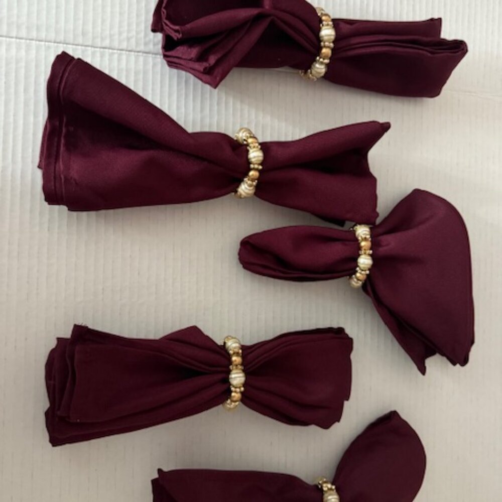 Bulk NEW Cotton Blend Cloth Napkins - Burgundy - 40